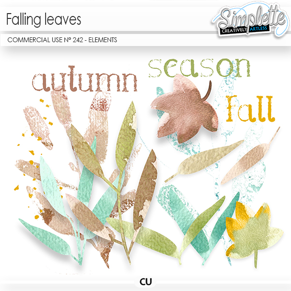 Falling Leaves (CU elements) 242 by Simplette