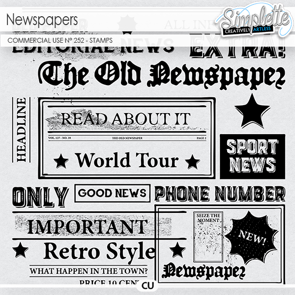 Newspapers (CU stamps) 252 by Simplette 