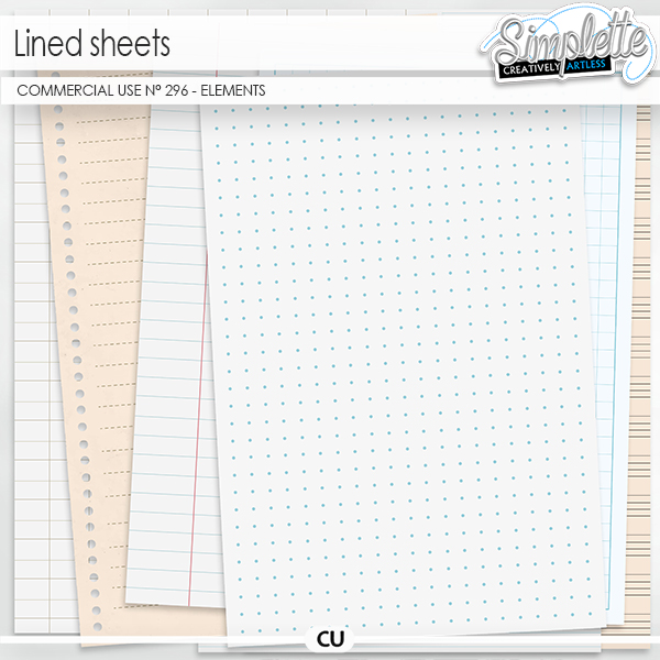 Lined Sheets (CU elements) 296 by Simplette