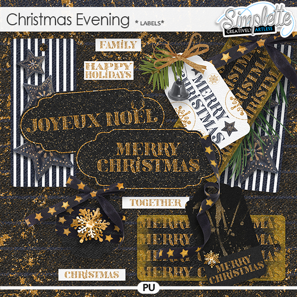 Christmas evening (labels) by Simplette | Oscraps