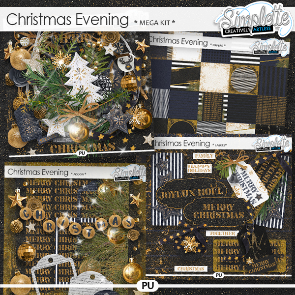 Christmas evening (mega kit) by Simplette | Oscraps
