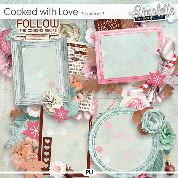 Cooked with Love (clusters) by Simplette Cooked with Love (clusters) by Simplette
