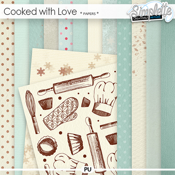 Cooked with Love (papers) by Simplette Cooked with Love (papers) by Simplette