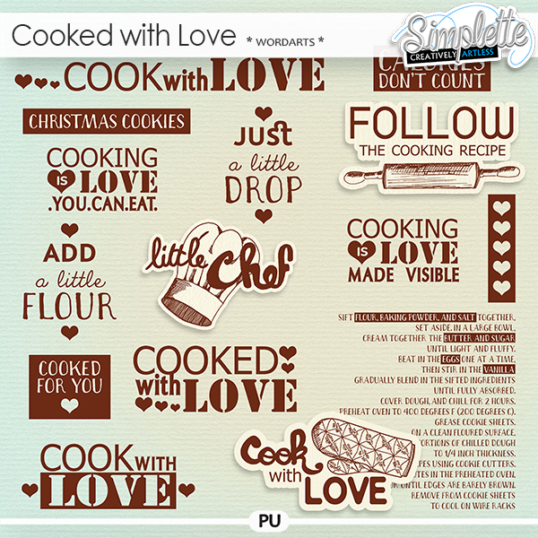 Cooked with Love (wordarts) by Simplette