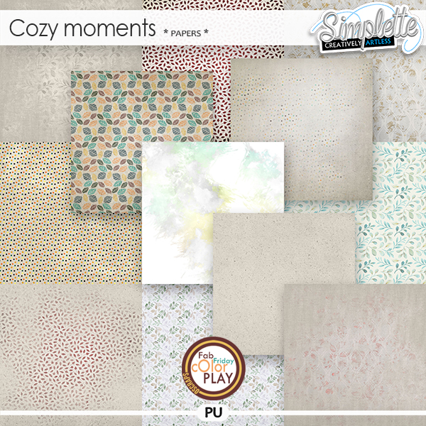 Cozy Moments (papers) by Simplette | Oscraps