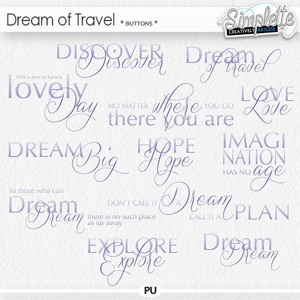 Dream of Travel (wordarts)