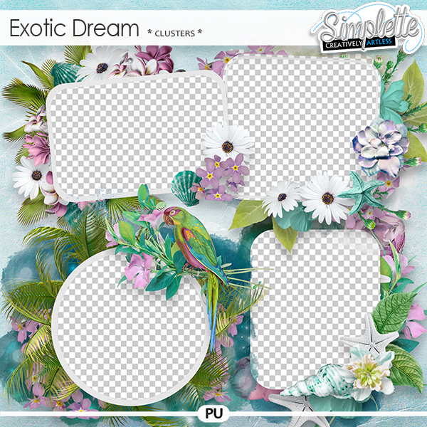 Exotic Dream (clusters) by Simplette | Oscraps