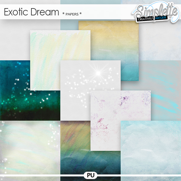 Exotic Dream (papers) by Simplette | Oscraps