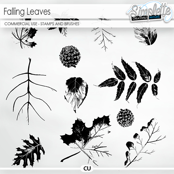 Falling Leaves (CU stamps and brushes) by Simplette | Oscraps