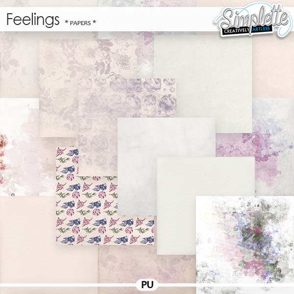 Feelings (papers) by Simplette | Oscraps