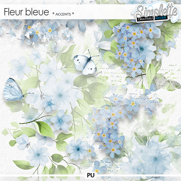 Fleur Bleue (accents) by Simplette | Oscraps