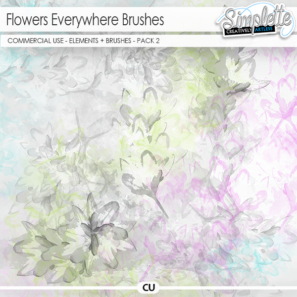 Flowers Everywhere - pack 2 (CU brushes)