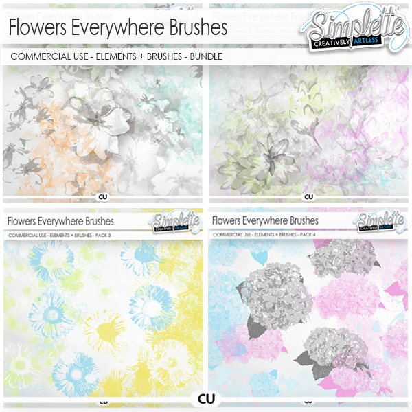 Flowers Everywhere - BUNDLE (CU brushes)