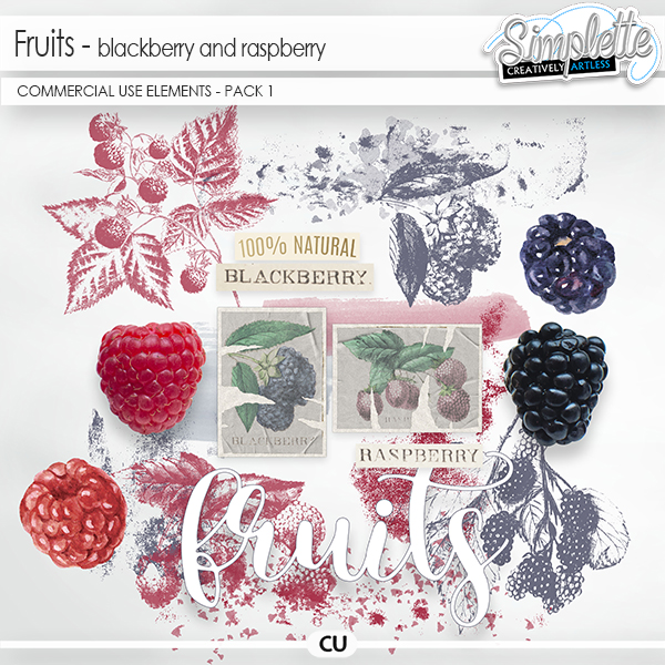 Fruits (CU elements) by Simplette - pack 1