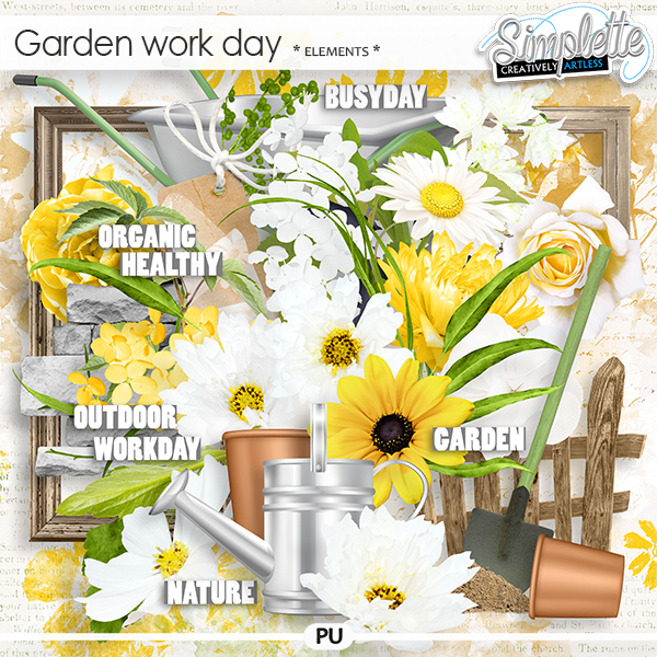 Garden Work Day (elements) by Simplette | Oscraps