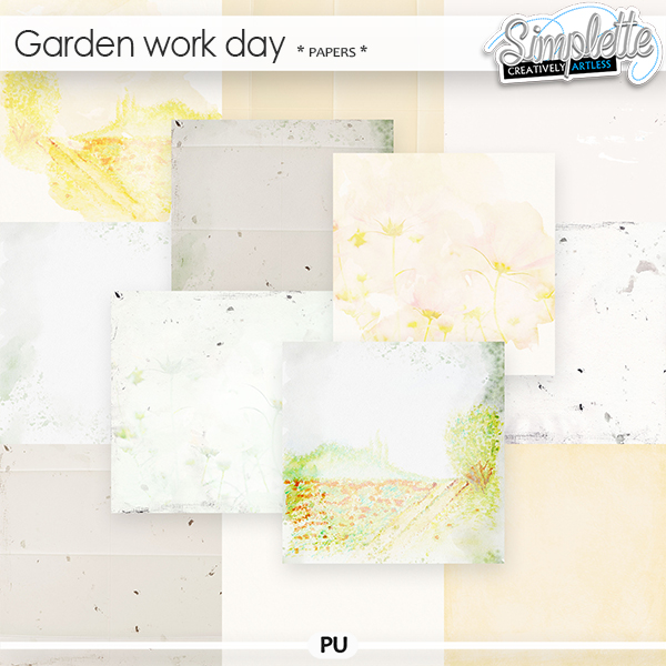 Garden Work Day (papers) by Simplette | Oscraps