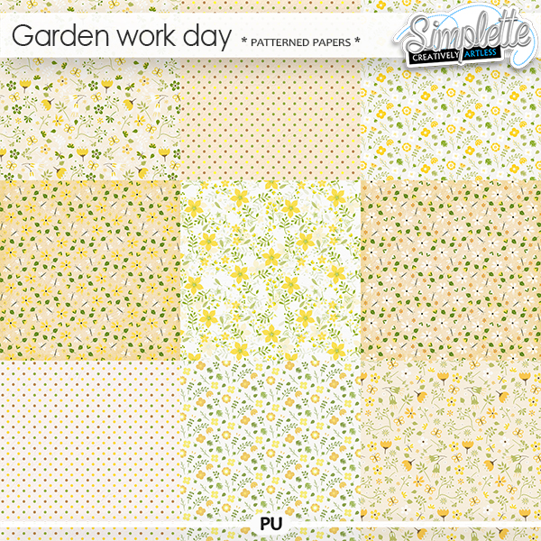 Garden Work Day (patterned papers) by Simplette | Oscraps