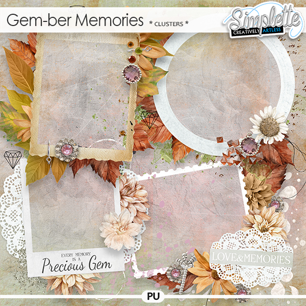 Gem-ber Memories (clusters) by Simplette