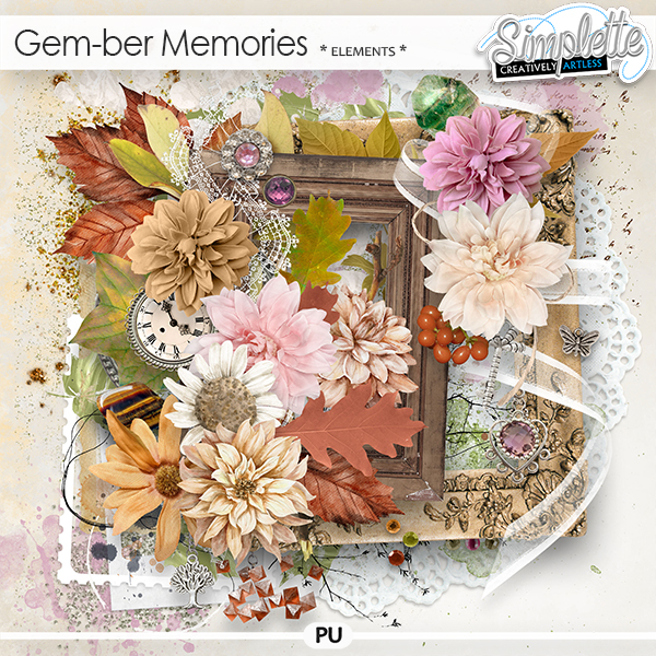 Gem-ber Memories (elements) by Simplette