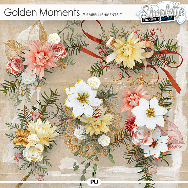 Golden Moments (embellishments) by Simplette