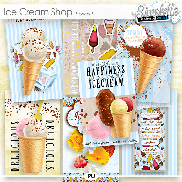 Ice Cream Shop (cards) by Simplette