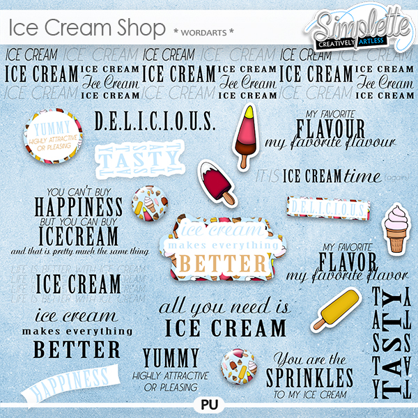 Ice Cream Shop (wordarts) by Simplette