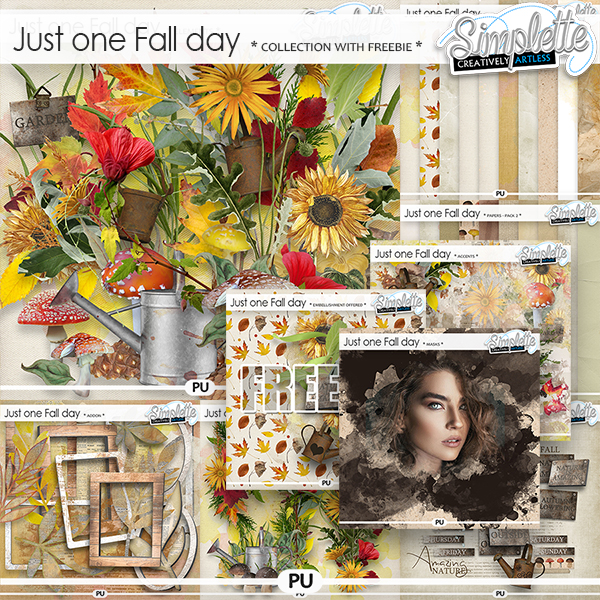 Just one Fall day (collection with free pack offered) by Simplette | Oscraps