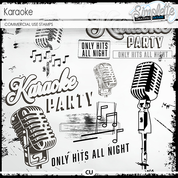 Karaoke (CU stamps) by Simplette | Oscraps