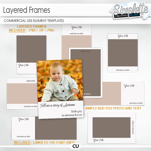 Layered Frames (CU) element templates