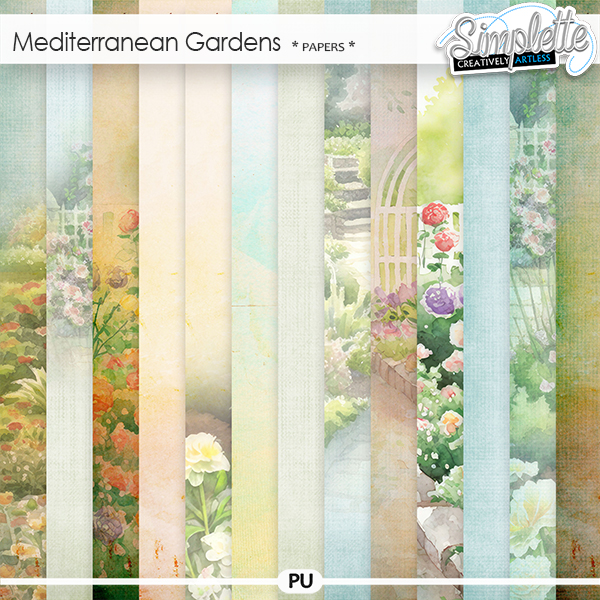 Mediterranean Gardens (papers) by Simplette