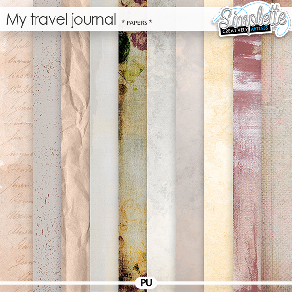 My Travel Journal (papers) by Simplette | Oscraps