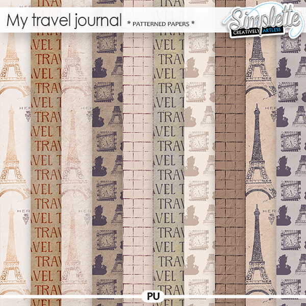 My Travel Journal (patterned papers) by Simplette | Oscraps My Travel Journal (patterned papers) by Simplette | Oscraps