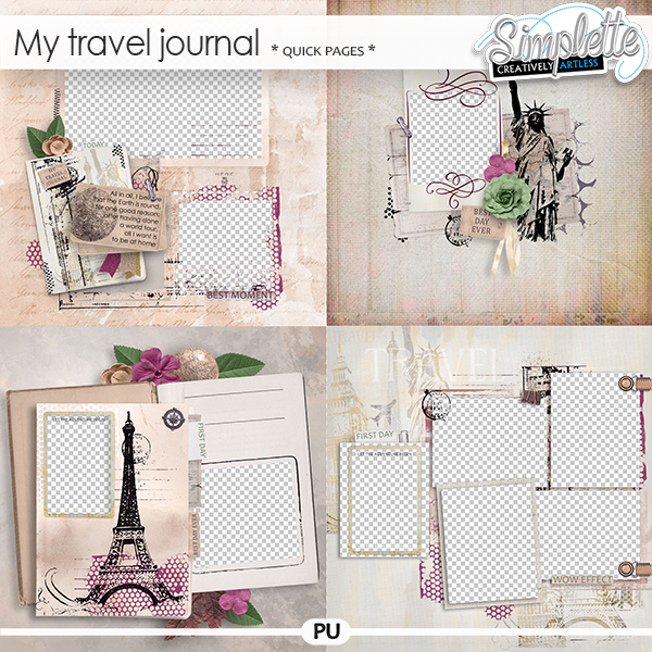 My Travel Journal (quick pages) by Simplette | Oscraps
