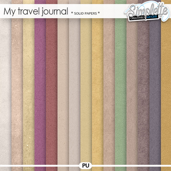My Travel Journal (solid papers) by Simplette | Oscraps