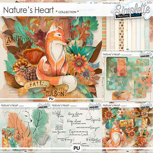 Nature's Heart (collection) by Simplette | Oscraps