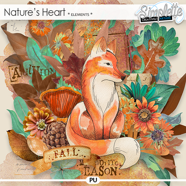 Nature's Heart (elements) by Simplette | Oscraps