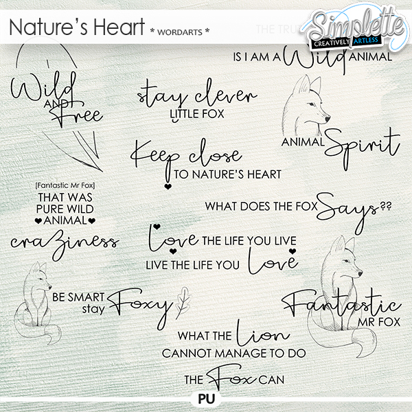 Nature's Heart (wordarts) by Simplette | Oscraps