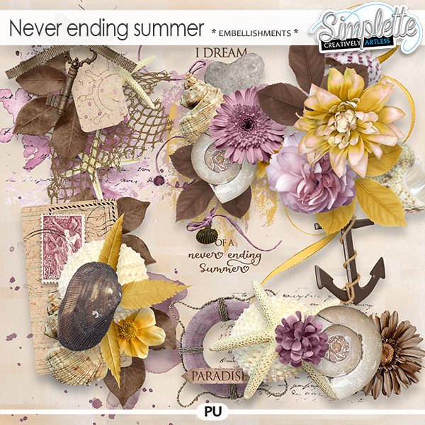 Never ending summer (embellishments) by Simplette