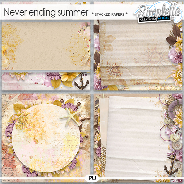 Never ending summer (stacked papers) by Simplette