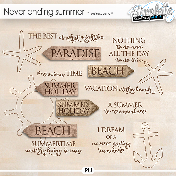 Never ending summer (wordarts) by Simplette