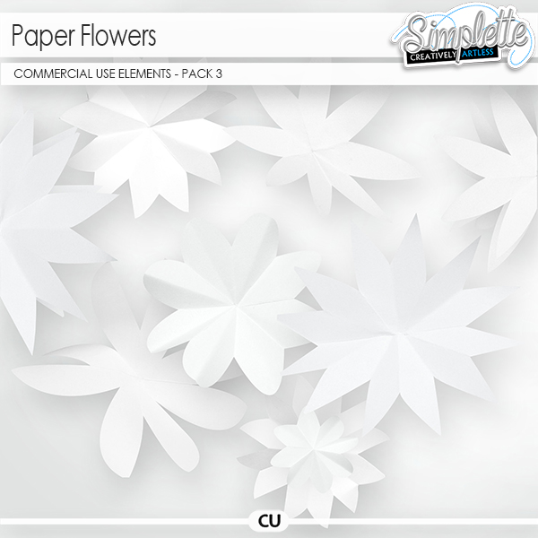 Paper Flowers (CU elements) pack 3 Paper Flowers (CU elements) pack 3