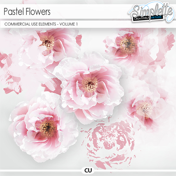 Pastel Flowers (CU elements) - volume 1