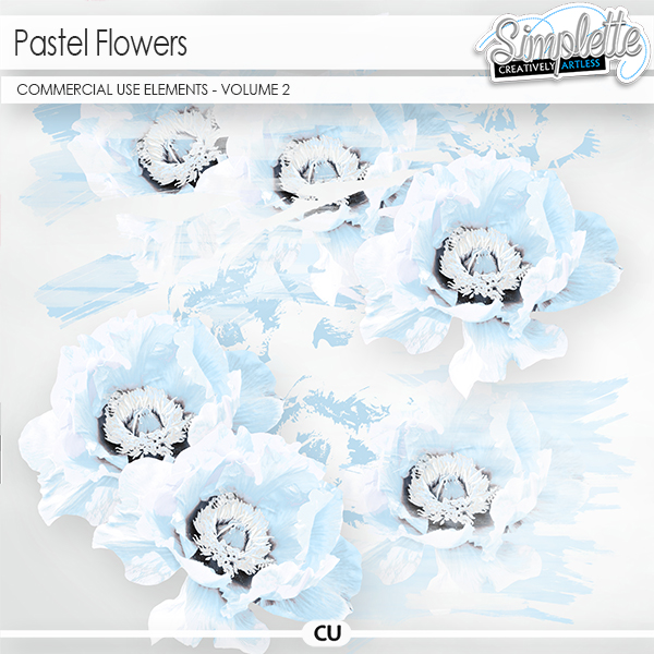 Pastel Flowers (CU elements) - volume 2