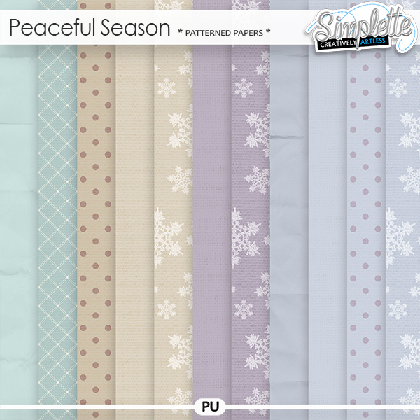 Peaceful Season (patterned papers) by Simplette