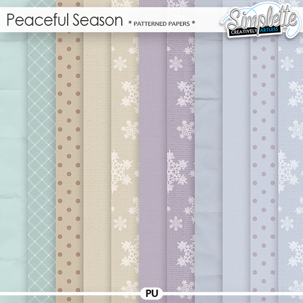 Peaceful Season (patterned papers) by Simplette Peaceful Season (patterned papers) by Simplette