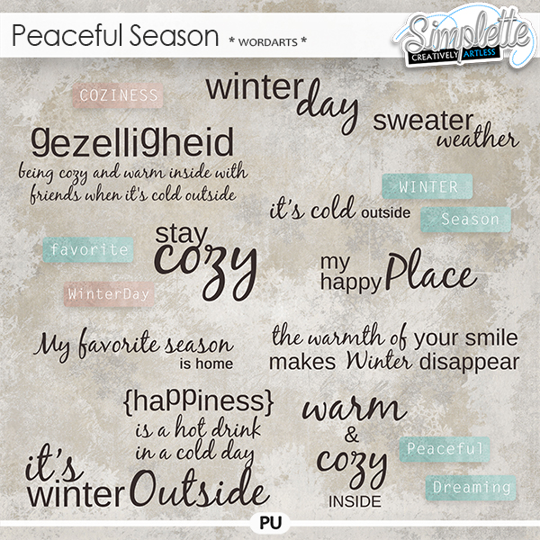 Peaceful Season (wordarts) by Simplette Peaceful Season (wordarts) by Simplette