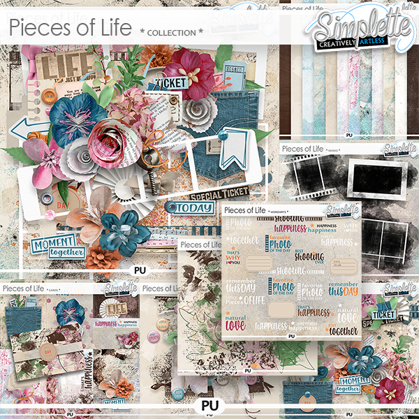 Pieces of Life (collection) by Simplette | Oscraps