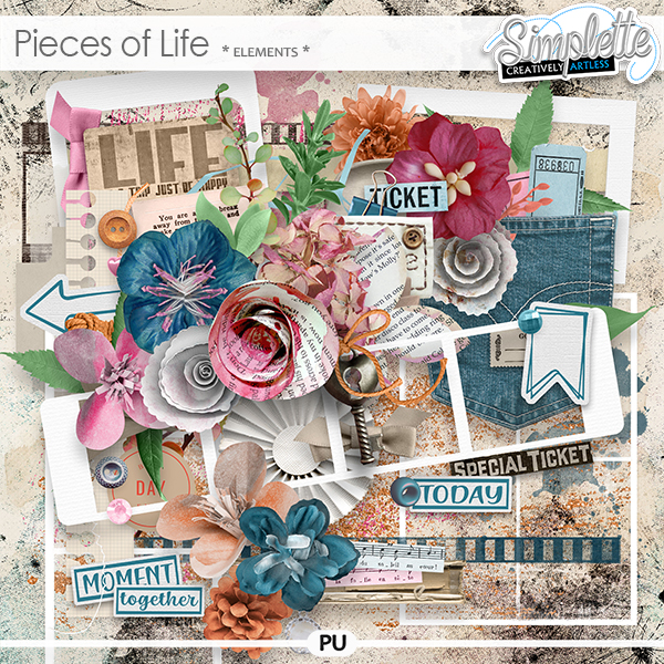 Pieces of Life (elements) by Simplette | Oscraps