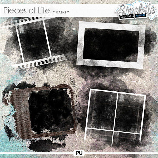 Pieces of Life (masks) by Simplette | Oscraps