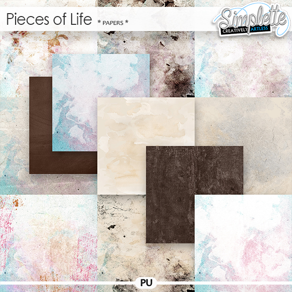Pieces of Life (papers) by Simplette | Oscraps